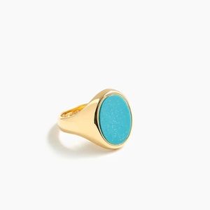 J.Crew New with Defects DemiFine 14k Gold-Plated Semi Precious Ring